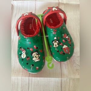 Crocs Christmas Mickey Mouse Disney kids clogs size 3